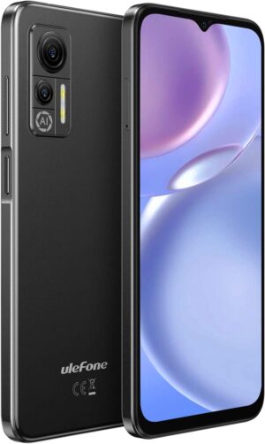 Ulefone feloldott mobiltelefonok, Note 14 Android 12 feloldott okostelefonok, 4500mAh-s hatalmas akkumulátor, 7 GB + 16 GB, 6,52"-os kijelző, ultravékony, könnyű, dupla AI kamera, GPS OTG, amerikai verzió - fekete