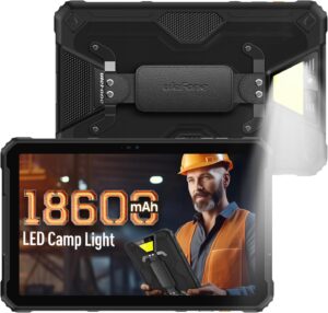 Ulefone Armor Pad 2 strapabíró tablet 4G, 18600mAh (33W), 11 hüvelykes 2K kijelző, IP68/69K, MTK Helio G99 16GB + 256GB Android 13, dupla hangszóró, uSmart bővítőcsatlakozó, 48MP + 16MP, WiFi 6/GPS/NFC - fekete