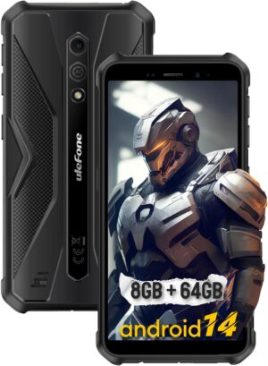 Ulefone Armor X12 Pro, 4G strapabíró telefonok, IP68/IP69K, Android 14 8GB + 64GB, 13MP + 8MP, 5,45 hüvelykes HD+ kijelző, 4860mAh nagy akkumulátor, globális sávok, porálló, iránytű, NFC, OTG, GPS - zöld
