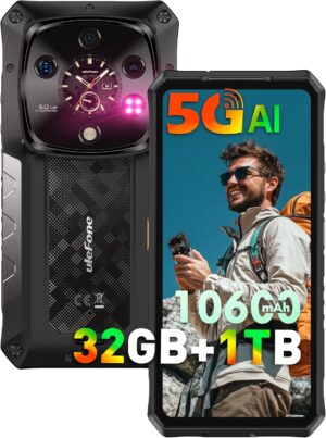 Ulefone Armor 28 Ultra 5G AI Rugged Telefon, 32GB+1TB/2TB Bővíthető, MTK Dimensity 9300+ 12 Magos, 6.67" AMLOD Dupla Kijelző, 64MP+50MP+50MP Valós Kamera, 120W, IP68/IP69K, 8K Videó, Widevine L1, Android 15