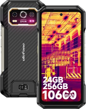 Ulefone Armor 27T 4G strapabíró telefon, hőkamerás 64MP+50MP kamera, 24GB+256GB MTK Helio G99, 10600mAh (33W), 30W vezeték nélküli töltés, 6,78" FHD+ 120Hz Corning Gorilla képernyő, IP68/69K, Android 14