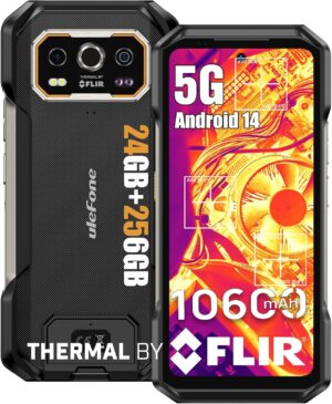 Ulefone Armor 27T Pro 5G Strapabíró Telefon Hőkamerával, MTK Dimensity 6300 5G, 24GB+256GB, 50MP+64MP+32MP, Android 14, 6.78”, 10600mAh/Vezeték nélküli Töltés, uSmart, GPS/NFC Feloldott Okostelefon