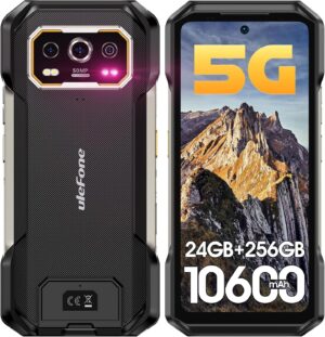 Ulefone Rugged okostelefon, Armor 27 10600mAh/33W kártyafüggetlen mobiltelefon (12GB+256GB), MTK Helio G99 Android 14, 50MP+64MP éjjellátó, 6.78" FHD+ 120Hz, IP68/69K vízálló dupla SIM okostelefon NFC-vel